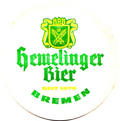 bremen hb-hb hemelinger rund 2a (215-bier seit 1876-gr�ngelb)